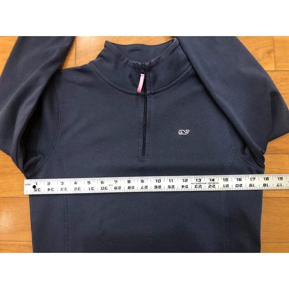 Vineyard Vines 100% Cotton Full Zip Mock Neck Navy Jacket Size XS
